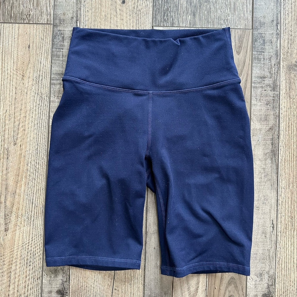 Fabletics Powerhold Active Navy Blue Womens Biking‎ Shorts- Size XS